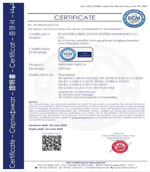 Soatoer distributor certificate